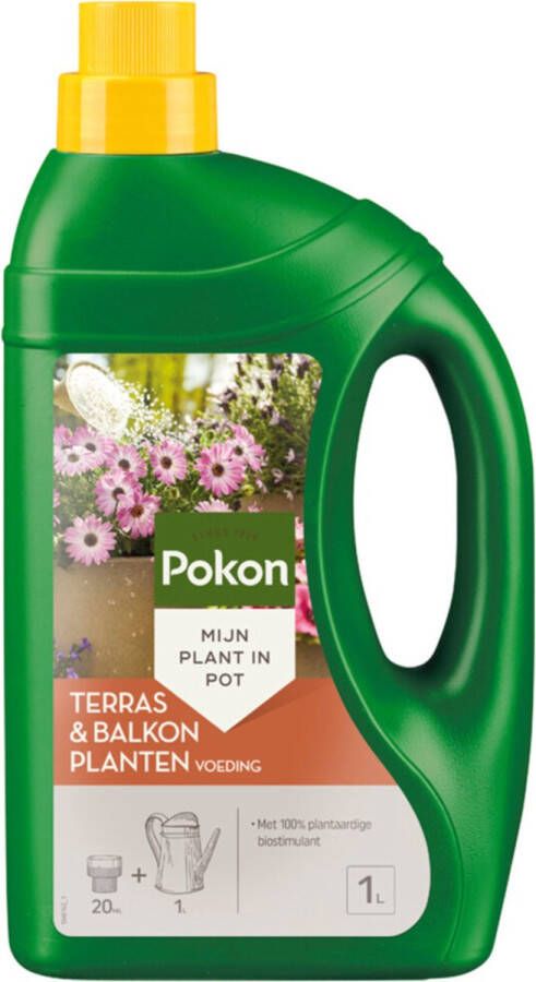 Pokon Plantenvoeding Terras & Balkon 9 x 1 liter Voordeelverpakking