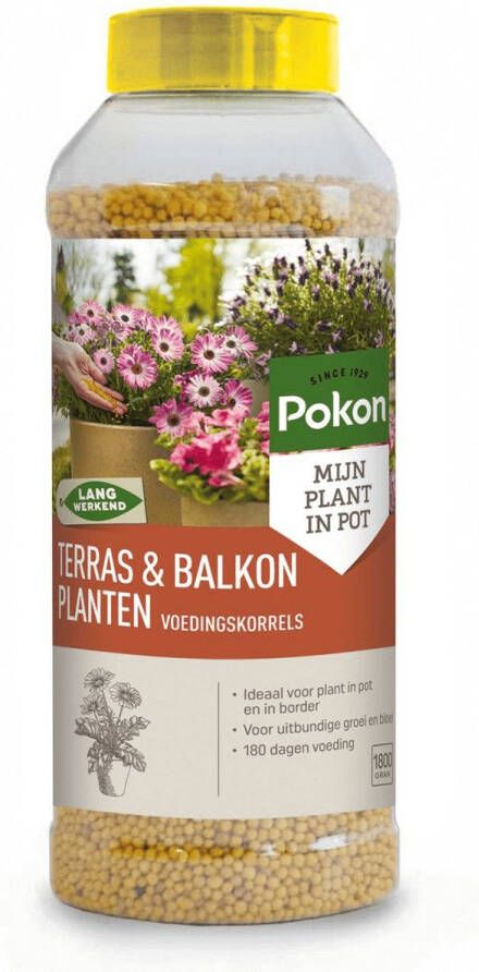 Pokon Terras & Balkon Planten Voedingskorrels 1800gr