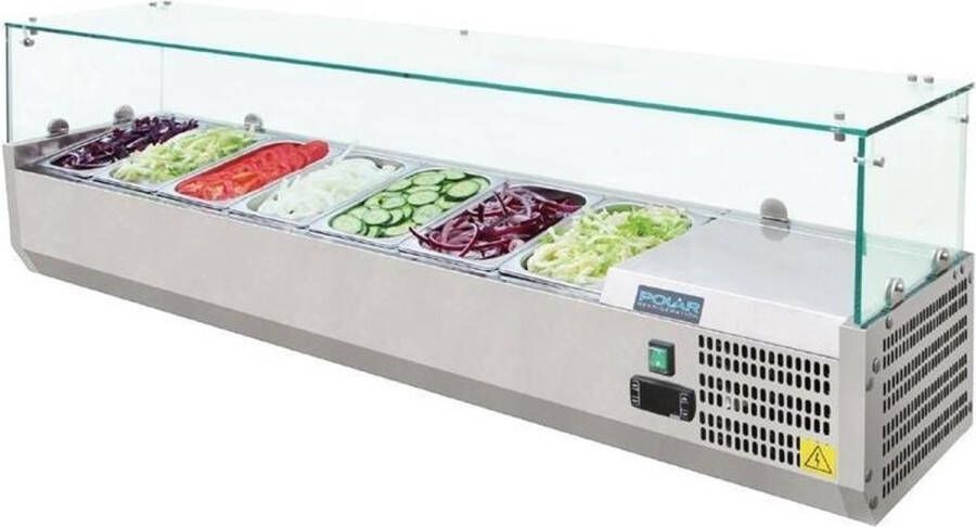 Polar G-serie opzetkoelvitrine 7x GN 1 4
