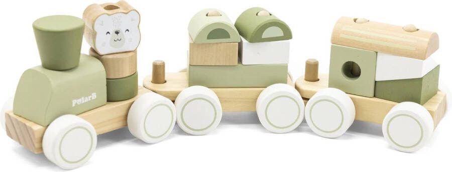 PolarB VIGA houten trein groen