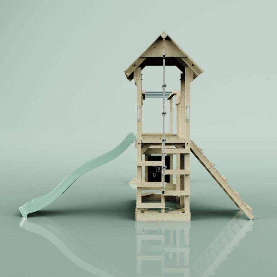 PolarPlay speeltoren Karlskrona met 220 cm glijbaan mintgroen