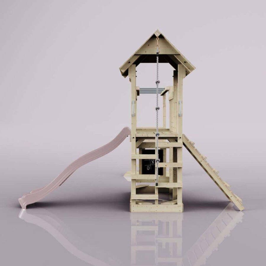 PolarPlay speeltoren Karlskrona met 220 cm glijbaan oud roze