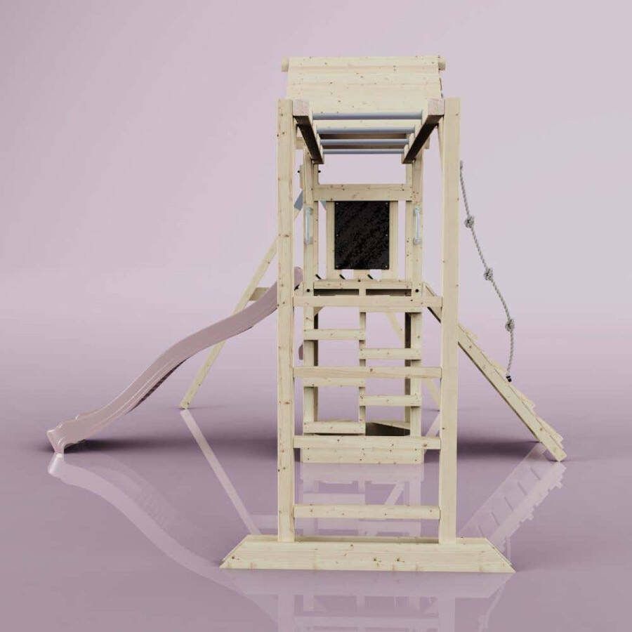 PolarPlay speeltoren Malmö met 220 cm glijbaan oud roze