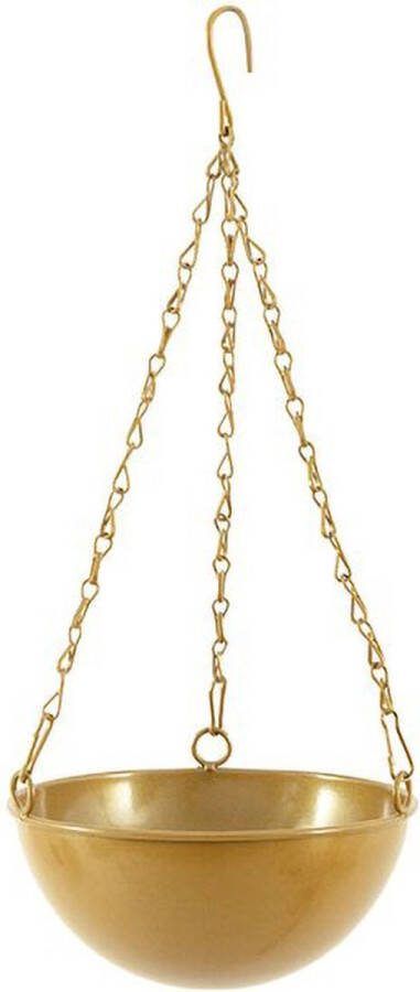 Polaza Plantenhanger Hangpot Hangende Bloempot Hangend Design Bloempotten Plantenhangers 18.5cm Diameter IJzer Goud