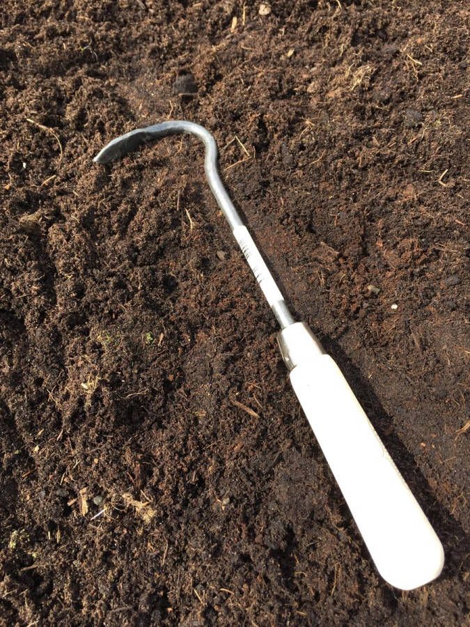 Polet Traditional Handcultivator kort handvat 1 tand handgesmeed Hark Tuinfrees