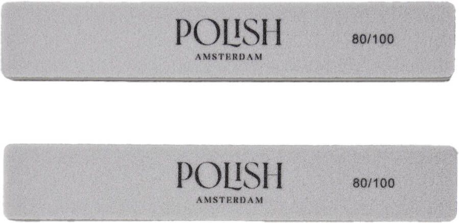 Polish Amsterdam Buffer Nagelvijl 100 180 grit Buffer Nagelvijl Set van 2 stuks Voor Gellak BIAB Acryl