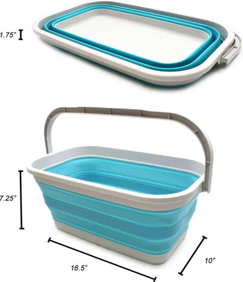 PolkaHome 11 6 l inklapbare emmer (lichtblauw 1)