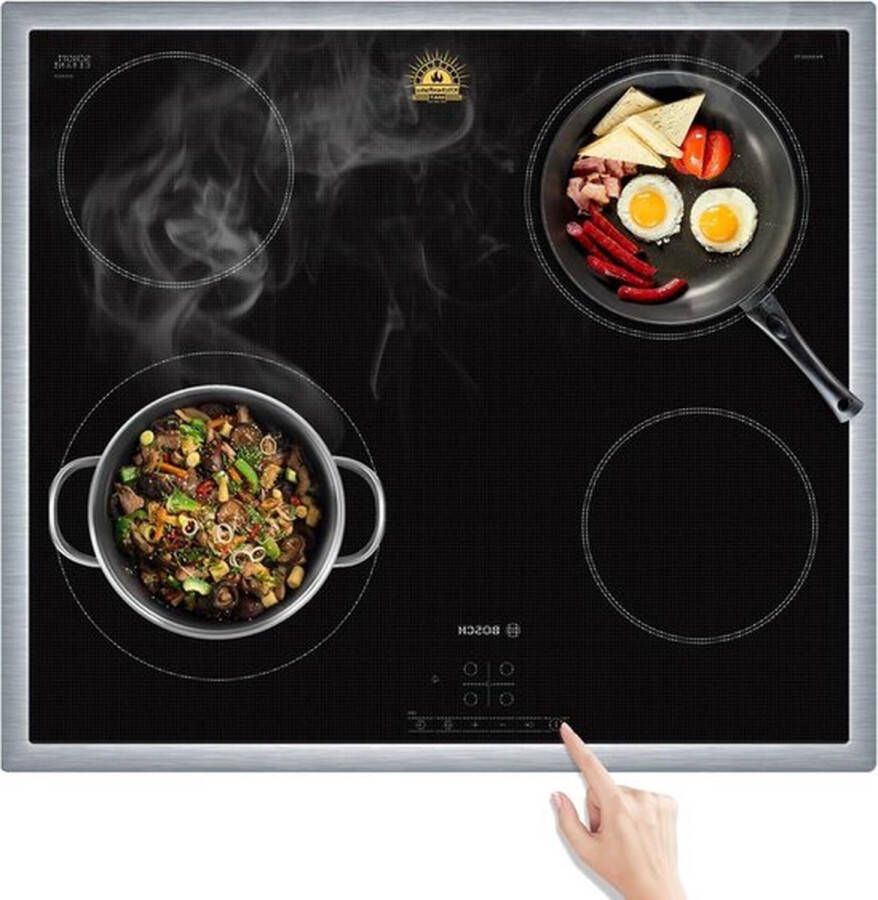 PolkaHome 54 x 90 cm doorzichtige siliconen inductiebeschermingsmat krasbescherming en magnetisch voor inductiekookplaat multifunctioneel