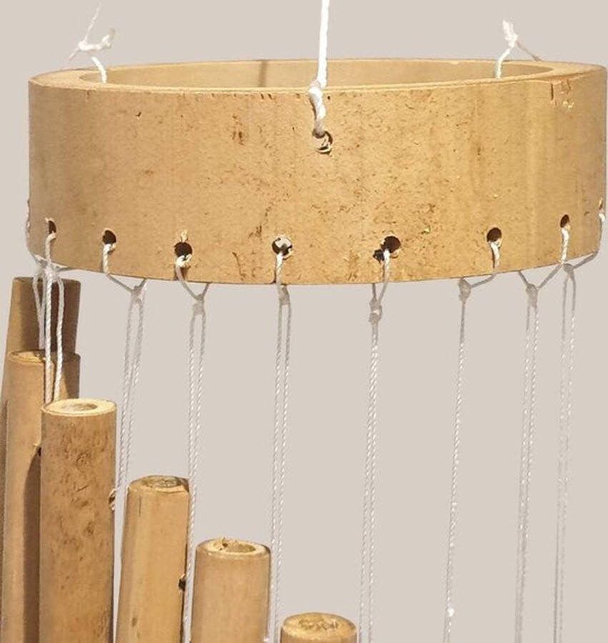 PolkaHome Bamboe Windgongen 35cm Natuurlijke Tubular Stijl