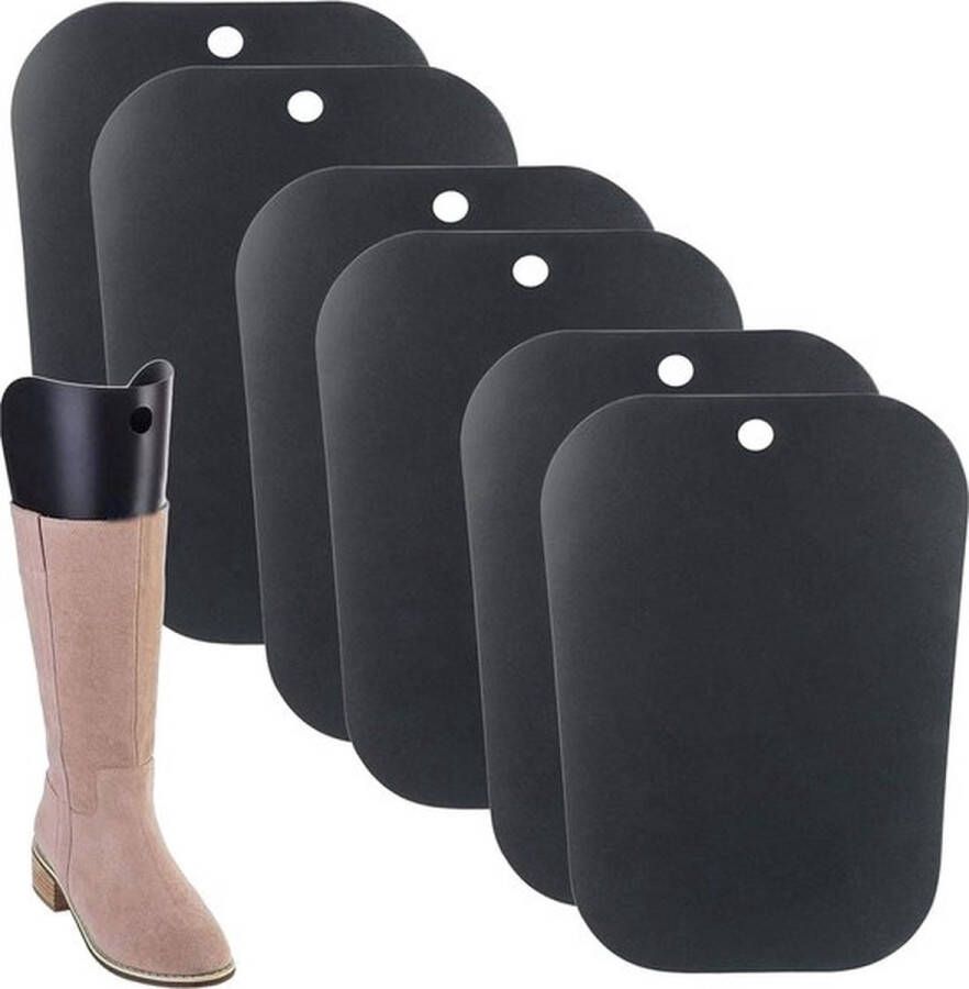 PolkaHome Boot Shapers Form Inserts 3 paar zwarte plastic laarzen opslag hoge steun laarzen standhouder bomen rek schoen brancards vouwen beschermen voorkomen van buigen en vouwen 30 cm