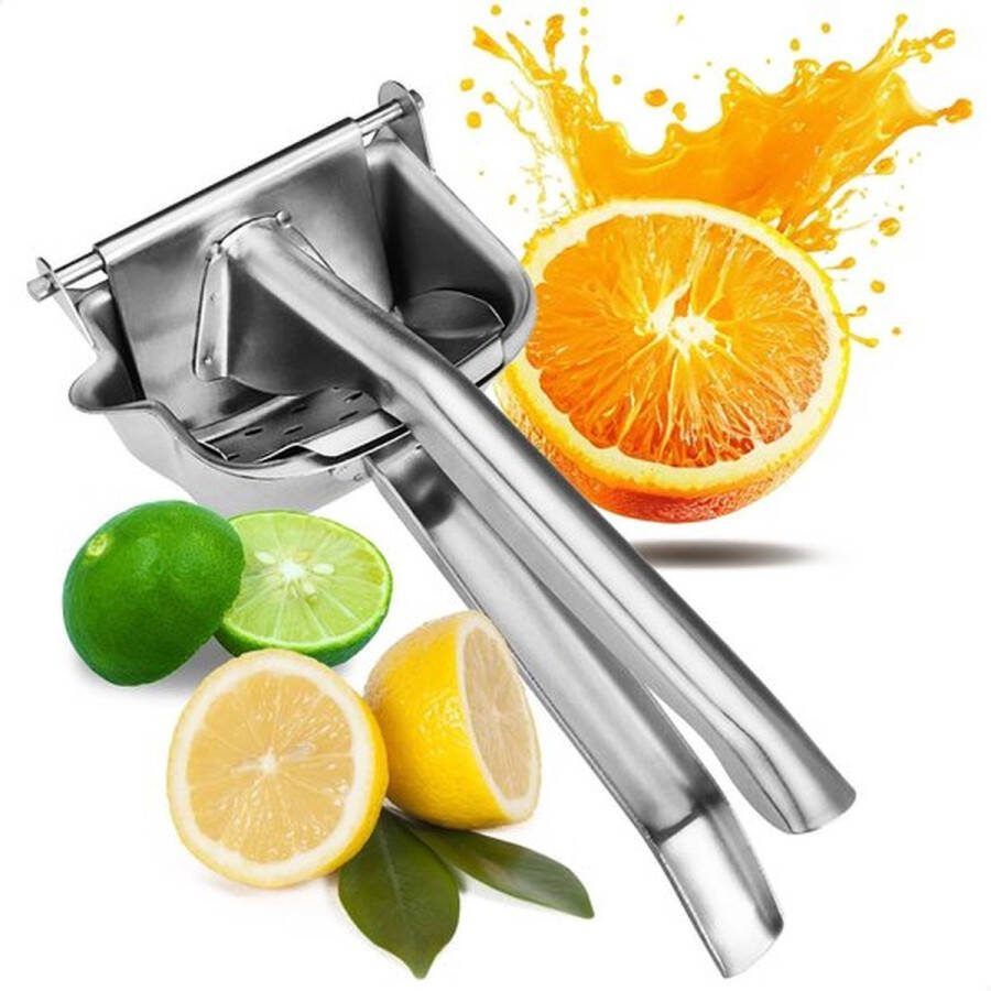 PolkaHome Citruspers van roestvrij staal sapcentrifuge voor citroenen sinaasappels limoenen granaatappels stevige handpers vaatwasmachinebestendige sapcentrifuge (1 stuk sinaasappelpers)