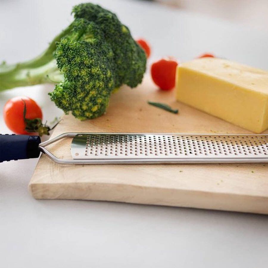 PolkaHome Deiss PRO kaasrasp parmezaanse kaas citroen gember knoflook nootmuskaat chocolade groenten fruit vlijmscherp roestvrijstalen mes breed vaatwasmachinebestendig