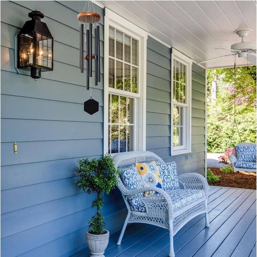 PolkaHome Diepe toon Metalen Windgong voor buiten Sympathie en Memorial Windchime Grote Zwarte Sonajeros De Viento Corinthian Bells Sound