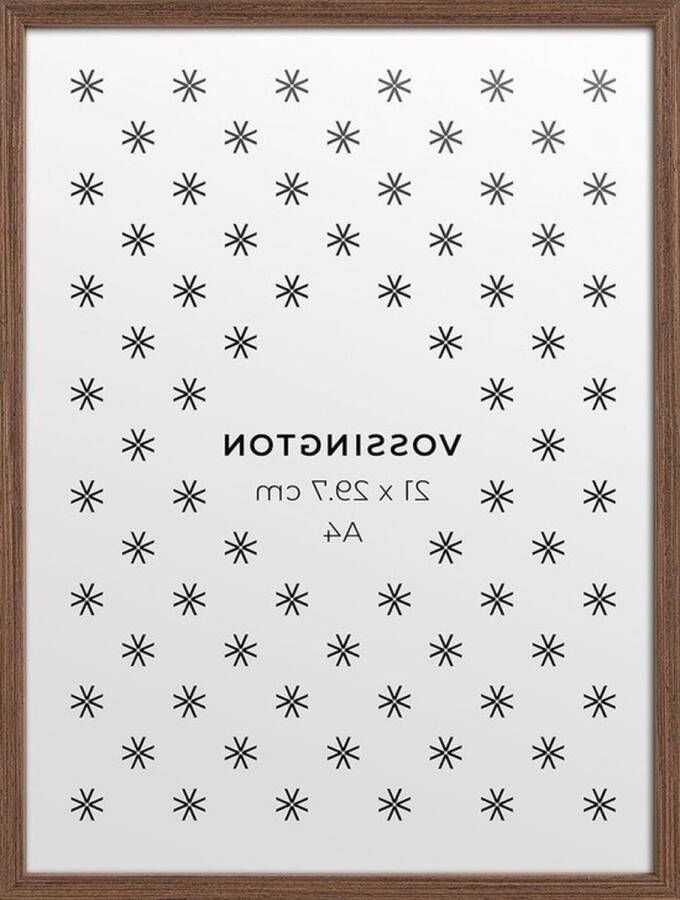 PolkaHome Dunne walnoten fotolijst A4 Houtnerf afwerking Modern design Frame voor foto's Posterlijst Formaat A4 (21 x 297 cm)
