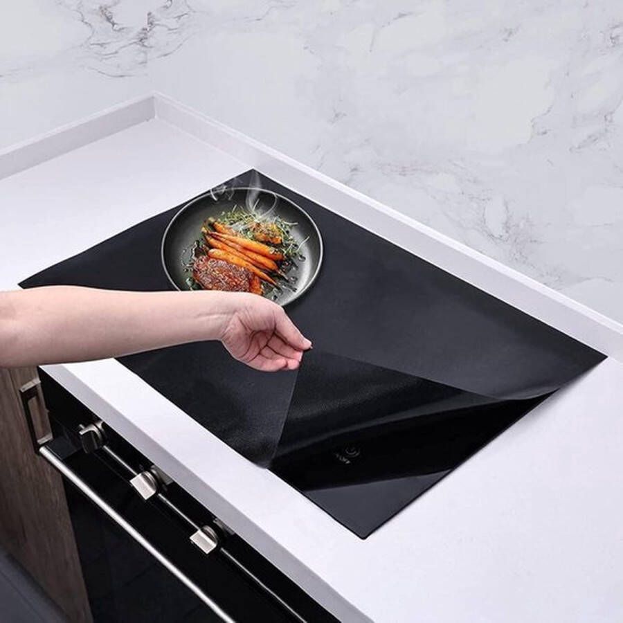 PolkaHome Grote 52x78 cm siliconen inductiebeschermmat krasbescherming en multifunctionele afdekplaat
