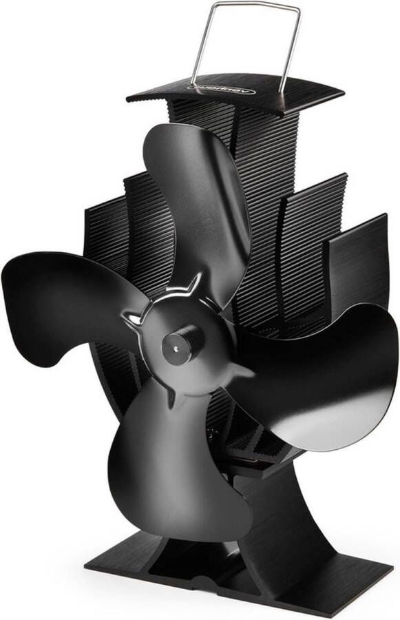PolkaHome Houtkachel Ventilator 4 bladen warmteaangedreven houtkachel open haard kachelverwarming stille werking milieu vriendelijk zonder stroom Houtkachel Ventilator