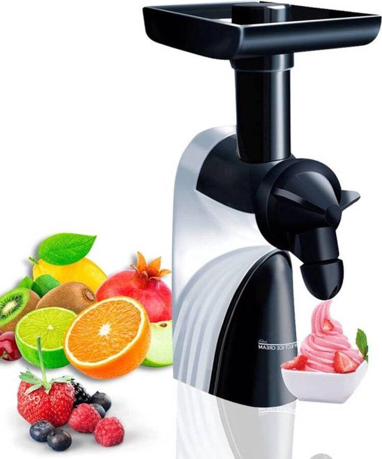 PolkaHome IJsmachine met fruit ijsmachine en sorbet zeer eenvoudig te bedienen 100% natuurlijk glutenvrij ideaal voor smoothies