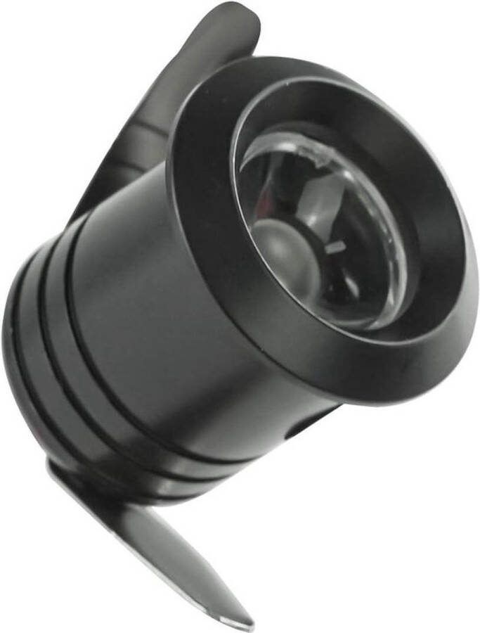 PolkaHome Inbouwspots set 1 W mini kleine minispot LED aluminium voor wijnkast 10 stuks 90-265 V AC zwart warm wit energieklasse A++