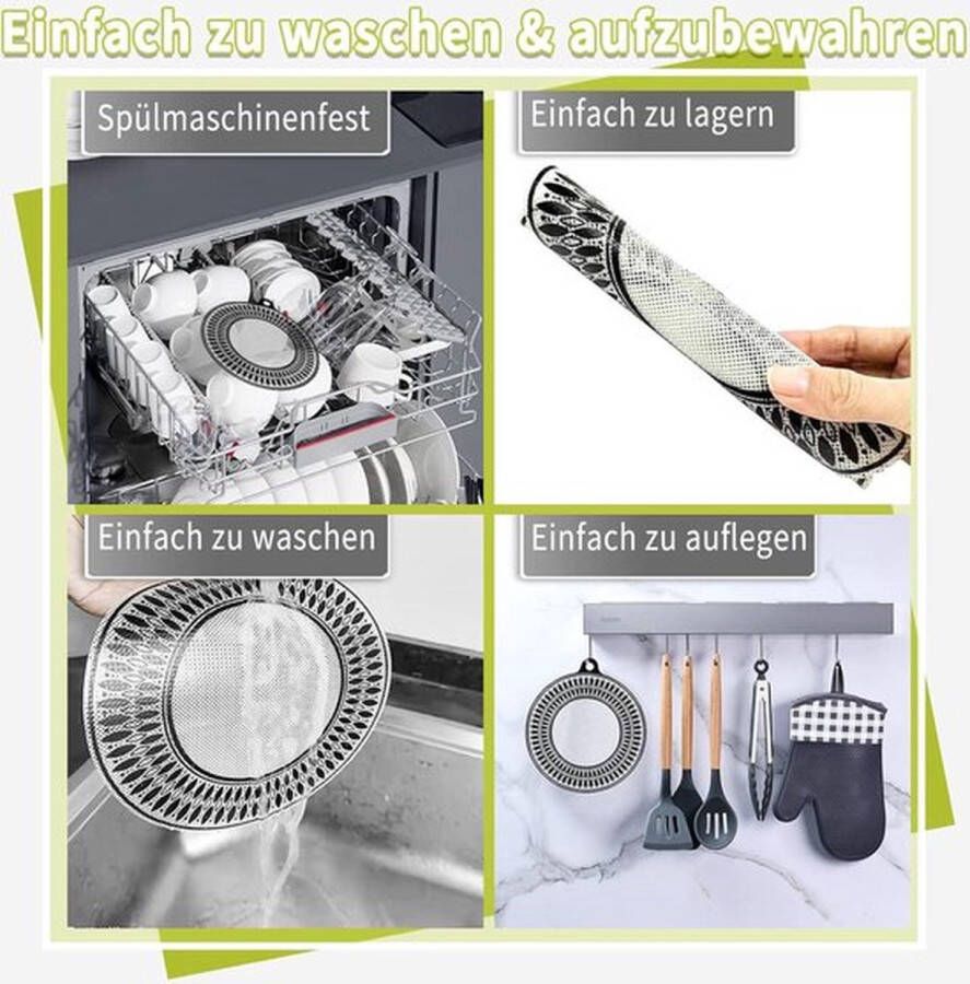 PolkaHome Inductiekookplaat beschermmat antislip siliconen inductie beschermingsmat Cooktop scratch Protector inductie stoom siliconen mat 24 cm