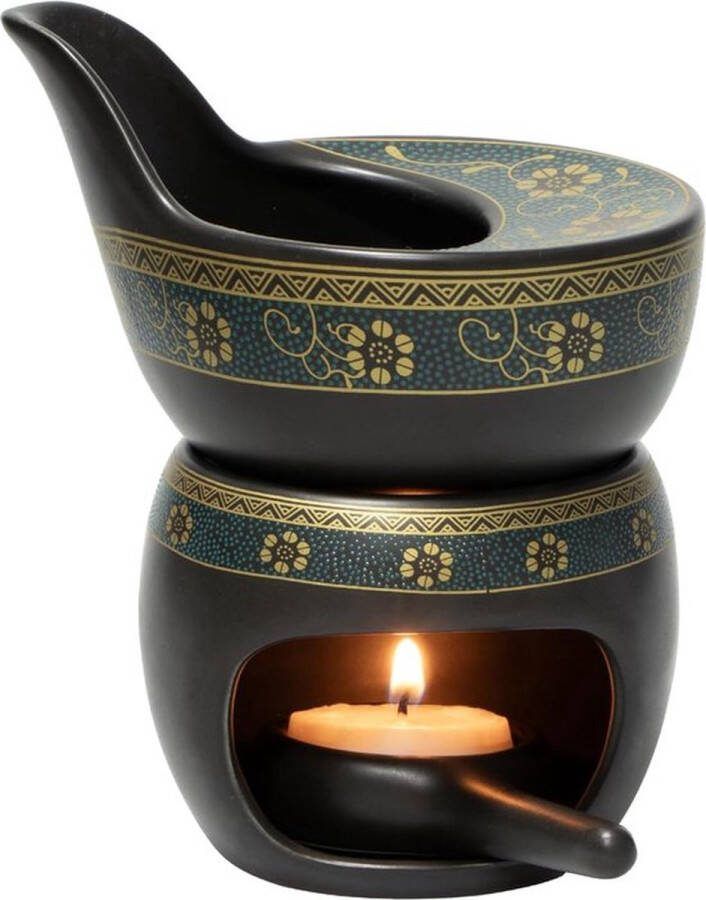 PolkaHome Keramische geurlamp theelicht geurolielamp geurlamp voor etherische oliën aromalamp voor wooncultuur perfecte cadeau-ideeën