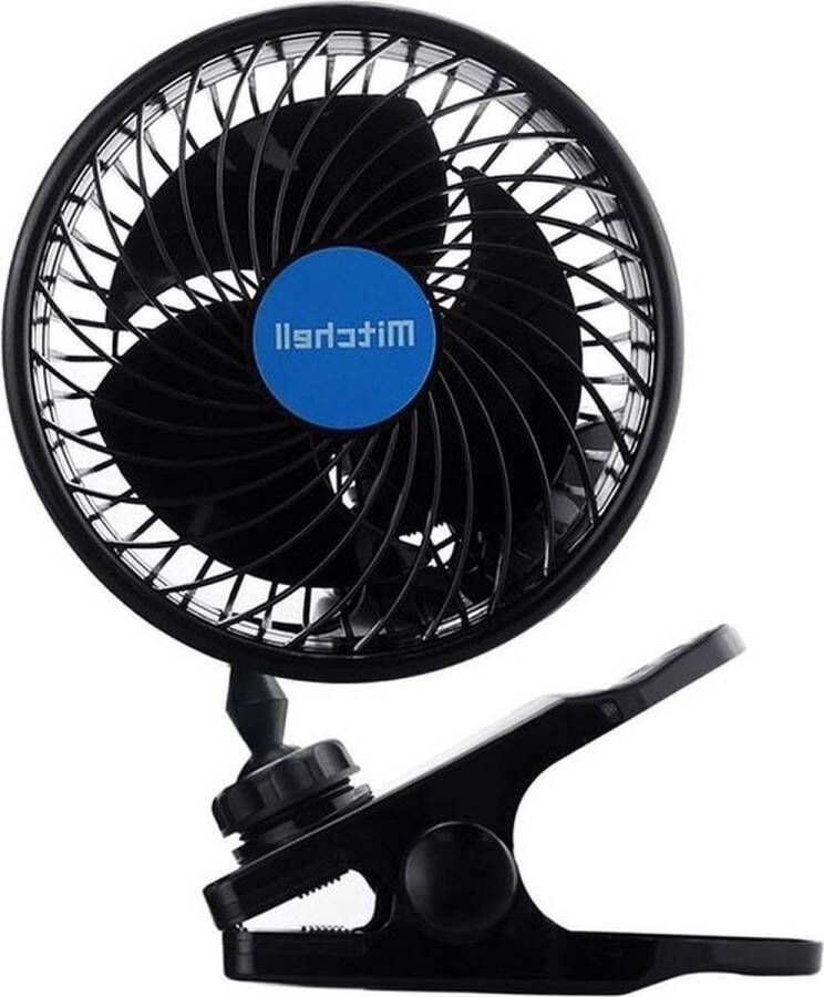 PolkaHome Kleine krachtige beweegbare tafelventilator voor kinderwagen auto kantoor laptop outdoor camping 12 V Html content toevoegen Auto ventilator