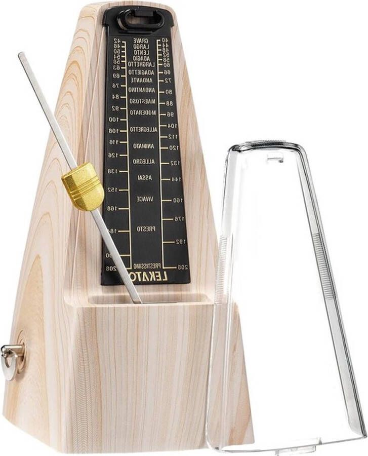 PolkaHome Mechanische metronoom universeel traditioneel pianodrums gitaar viool ukelele saxofoon klassieke uitstraling eenvoudig te gebruiken luid geluid geen batterijen nodig