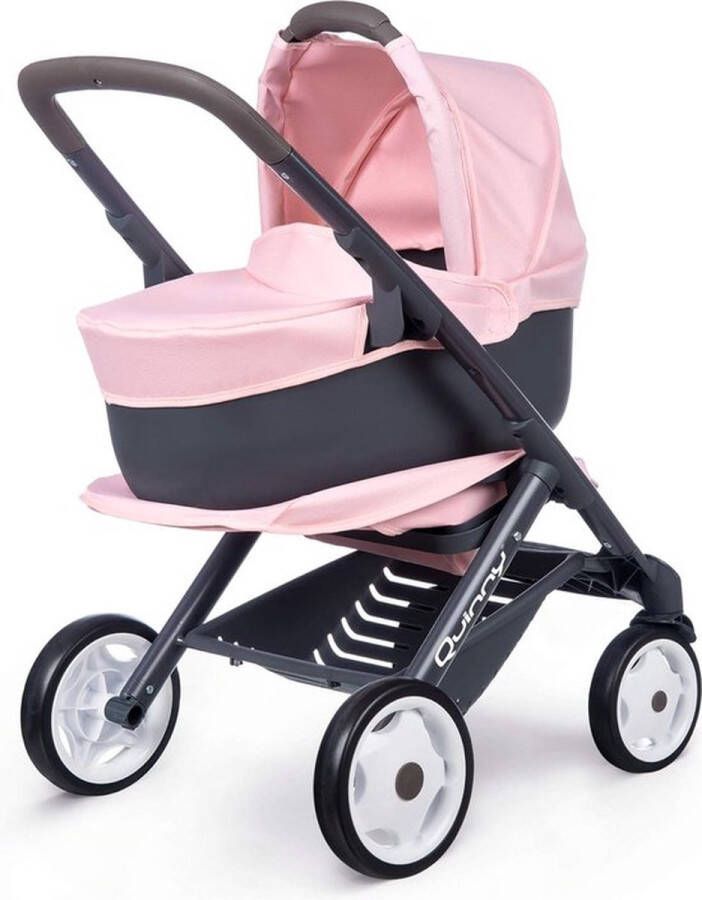PolkaHome Multifunctionele poppenwagen Roze Voor poppen tot 42 cm Aanpasbaar Vanaf 3 jaar