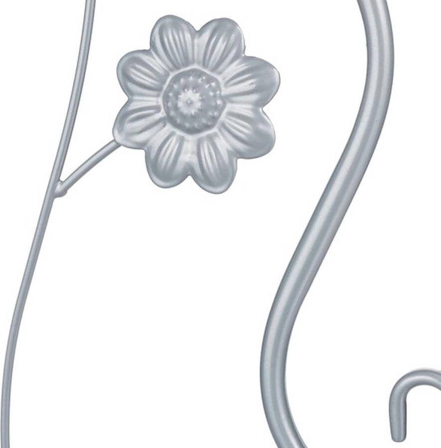 PolkaHome Patenrek Hoek Plantenrek Metaal 4 Etages Binnen & Buiten HBD 1135 x 31 x 31 cm Hoog Bloemenrek Retro Zilver Patenrek