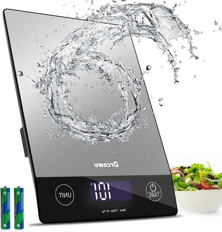PolkaHome 10kg digitale keukenweegschaal LCD-display hoge precisie tarra-functie 6 eenheden koken bakken