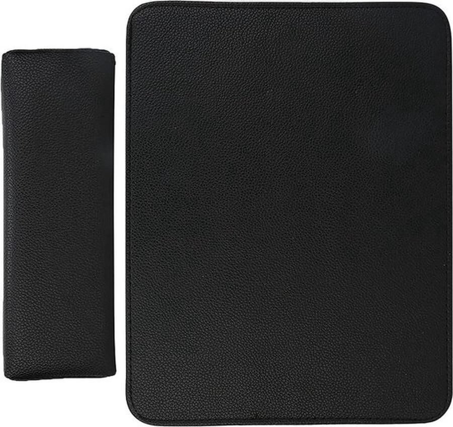 PolkaHome Nagelkussenset voor nail art zwart glanzend afneembare armleuninghouder