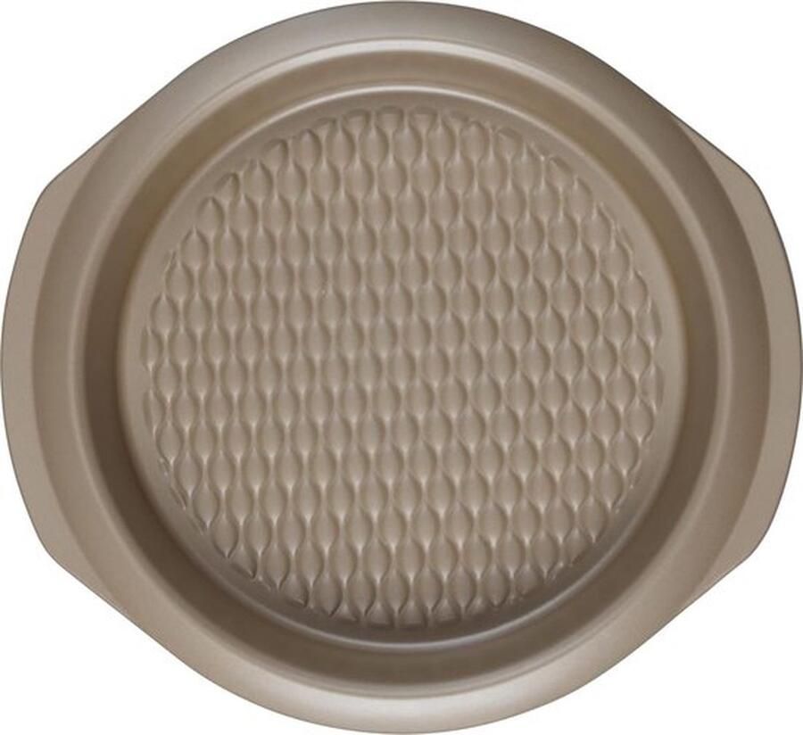 PolkaHome ronde bakvorm 30 cm (inclusief handgrepen) koolstofstaal ronde cakevorm antiaanbaklaag 4 5 cm hoog taartbakvorm gestructureerde bodem bakplaat