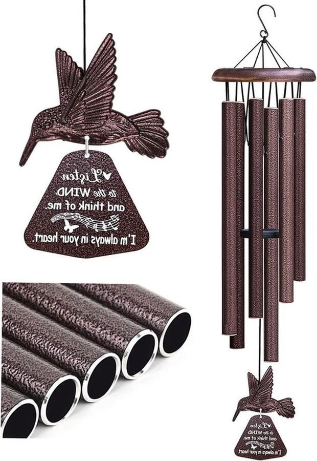 PolkaHome Sympathie windgong kolibrie windspinner herdenkingswindklokken verlies geliefde Prime rouw sympathie herdenkingscadeau verlies moeder vader condoleancering