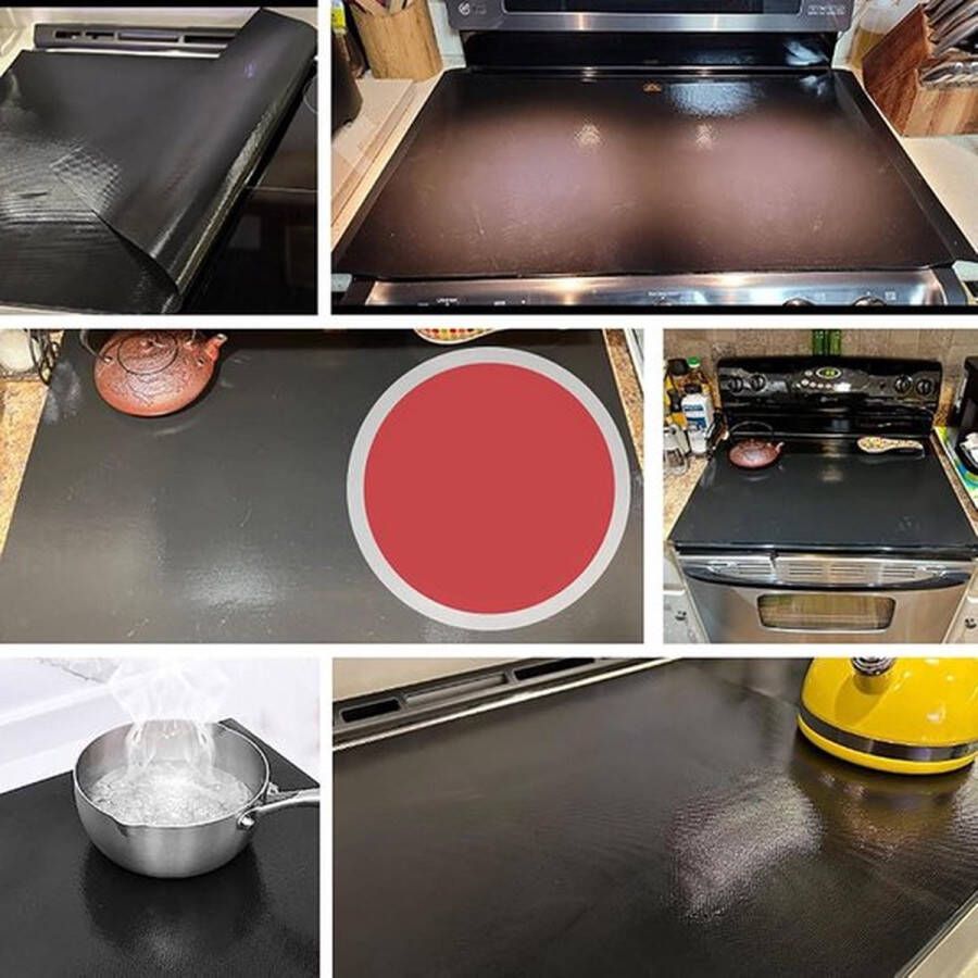 PolkaHome Siliconen Inductie Kookplaat Cover Mat Hittebestendige Inductie Kookplaat Beschermer Anti Slip Inductie Kookplaat Protector met Multifunctionele Toepassing