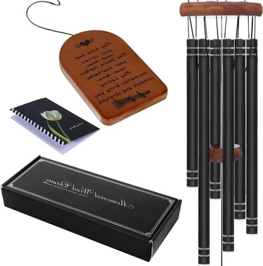 PolkaHome Sympathie windgong herdenking voor verlies van geliefde prime sympathie geschenk herdenkingsgeschenken rouwgeschenken vader moeder echtgenoot 32 inch houten windgong
