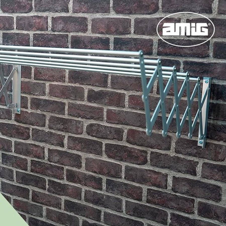 PolkaHome Uittrekbaar Aluminium Droogrek 120cm Roestvrij en Corrosiebestendig Eenvoudige Wandmontage Inklapbaar Ruimtebesparend Binnen en Buiten Gebruik Zilver Metaal Droogrek