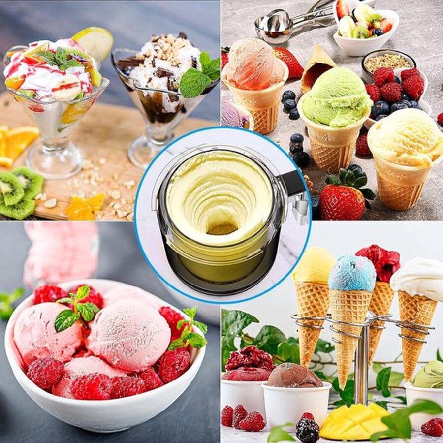 PolkaHome Vervanging voor Ninja Creami Pints en Deksels 4 Pack 16oz Cup Compatibel met NC301 NC300 NC299AMZ Serie IJsmachine BPA Vrij Vaatwasmachinebestendig Lekvrij