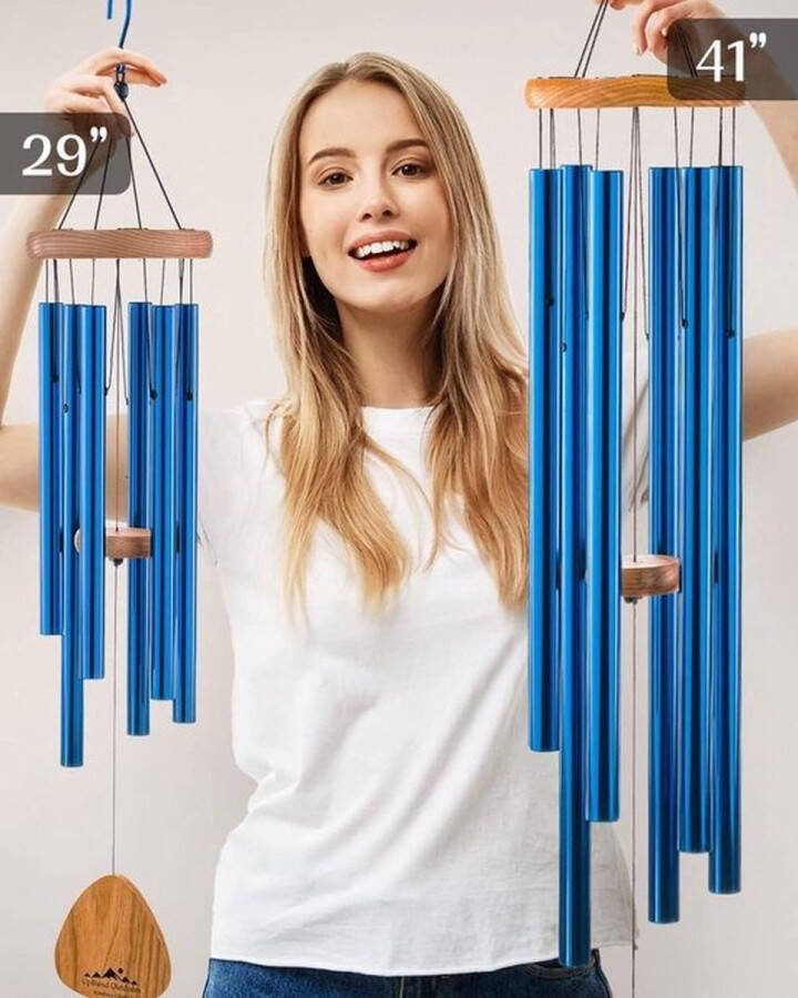 PolkaHome Windgong voor burenliefhebbers geweldige decoratie voor terras veranda tuin achtertuin 41 inch lengte