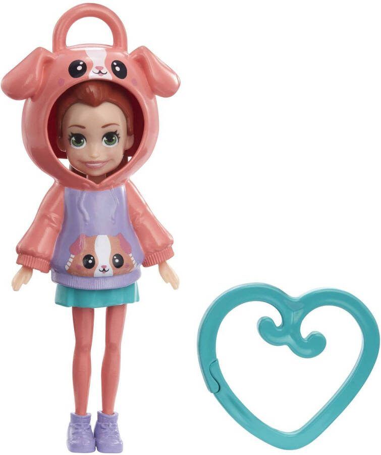 Polly Pocket Hoodie Buddy Puppie Mattel 7.5 cm groot Speelfiguur met clipje Verzamel ze allemaal
