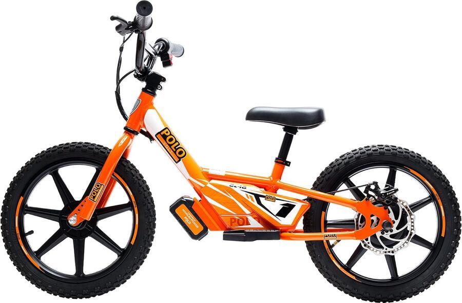Polovolt ST16 Elektrische Kinderfiets Kinder Loopfiets 16 Oranje