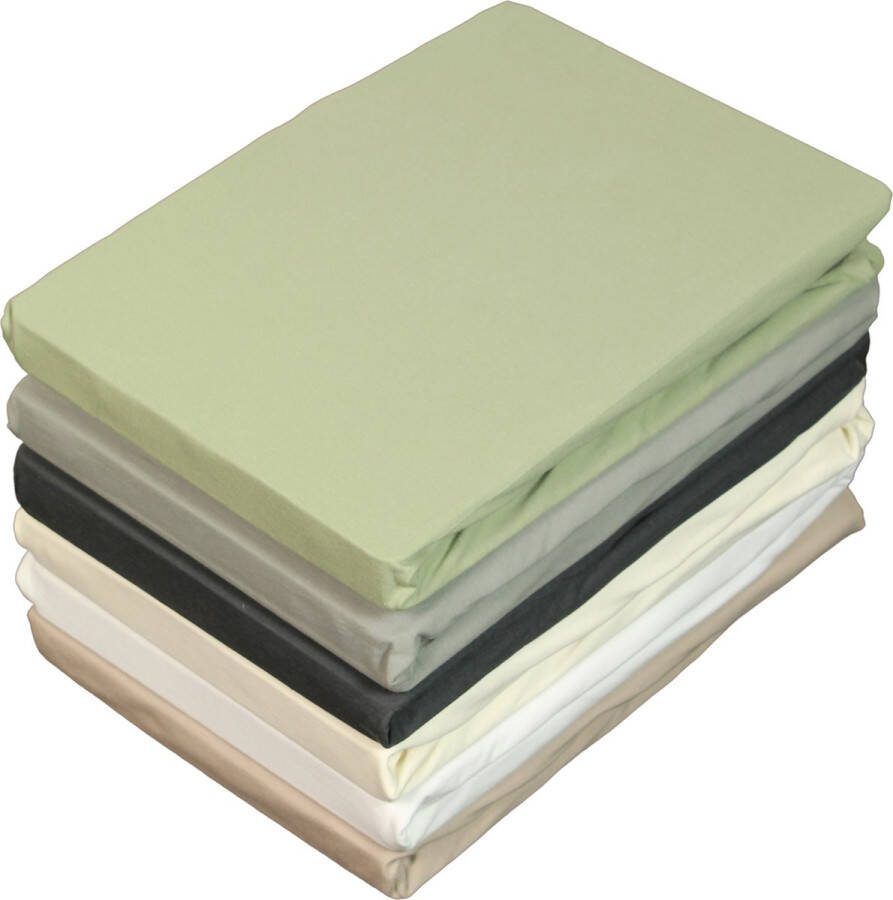 Polydaun Jersey Hoeslaken Mosgroen 180 x 200|220 cm