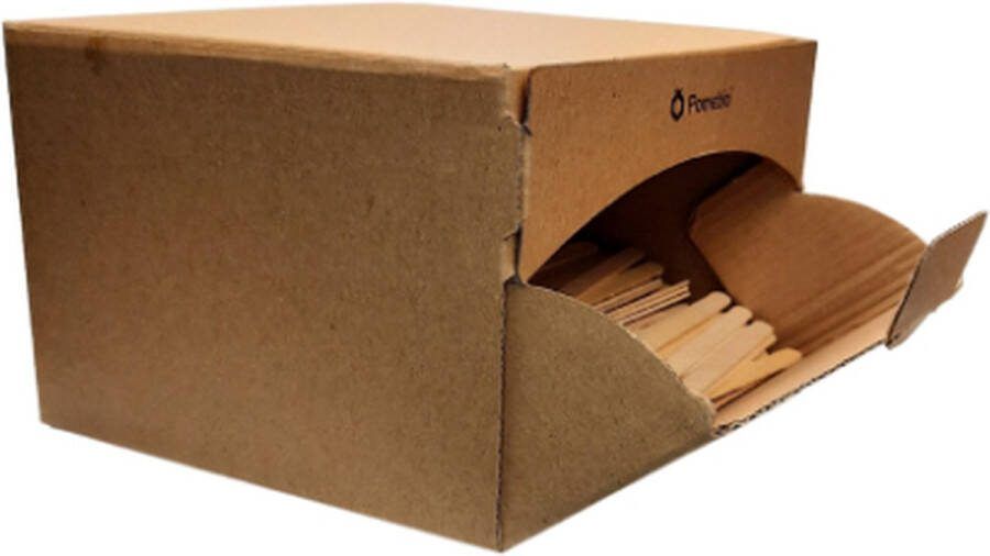 Pomebio Houten Roerstaafjes 14 cm 1000 stuks in Dispenserbox