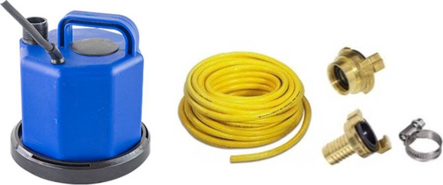 POND28 wateroverlast SET incl. 15mtr slang GEKA pomp koppeling slangklem vlakzuiger dompelpomp