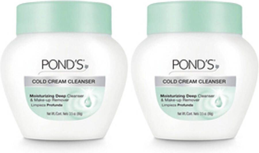 Pond's Ponds cleanser Cold Cream Make-up remover Diepe gezichtsreiniger 2x 99g