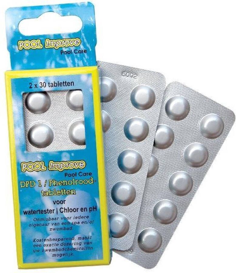 Pool Improve Testtabletten Dpd1 phenolred 2x 20 Tabletten Zwembad test Tablet