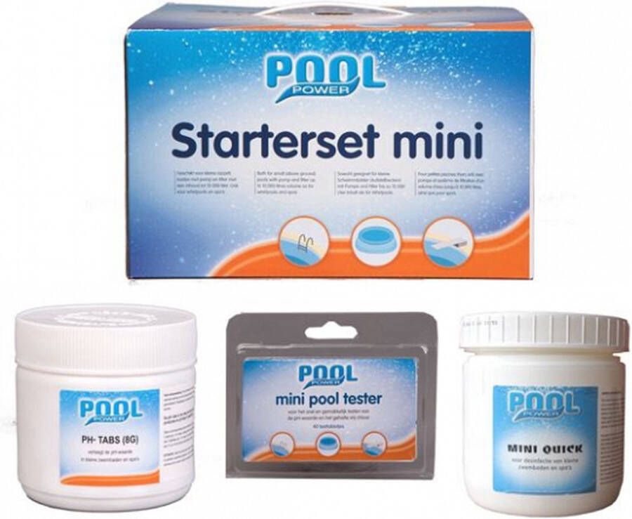 Pool Power Zwembad onderhoud tester set mini Teststrips mini quick chloortabletten chloordverdeler