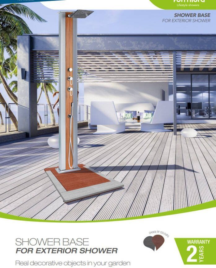 Poolstar Solar basis for buiten douche Kleur Dark Coffee New 2022