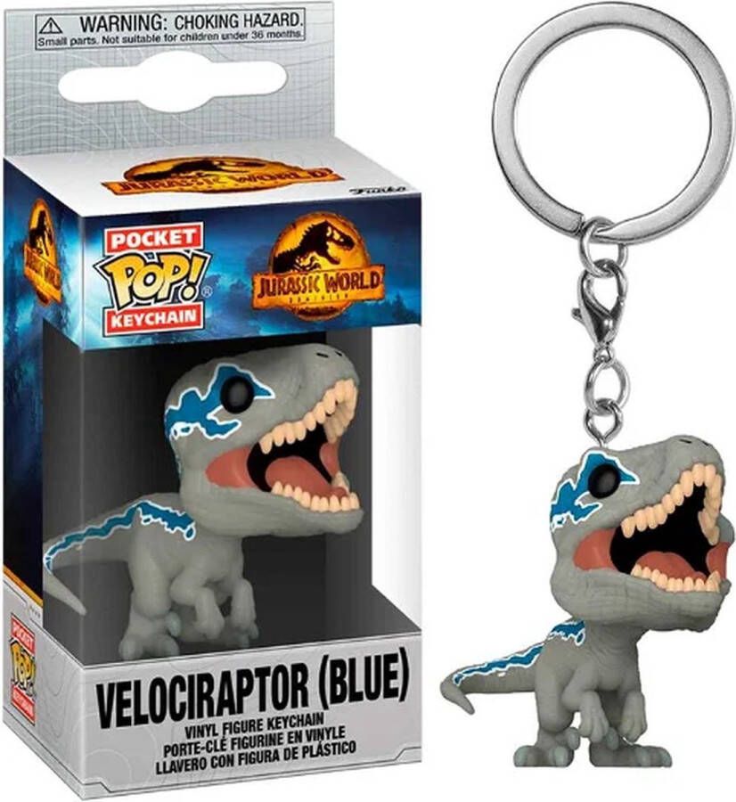 Pop! Funko Jurassic World Dominion POP Keychain Velociraptor (Blue)