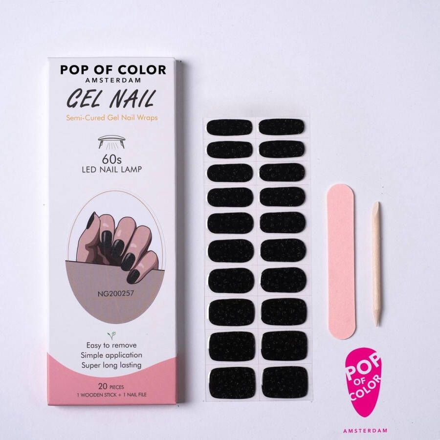 Pop of Color Amsterdam Black Leopard Gel nail wraps UV nail wraps Gel nail stickers Gel nail foil Nail stickers Gel nagel wraps UV nagel wraps Gel nagel Stickers Nagel wraps Nagel stickers