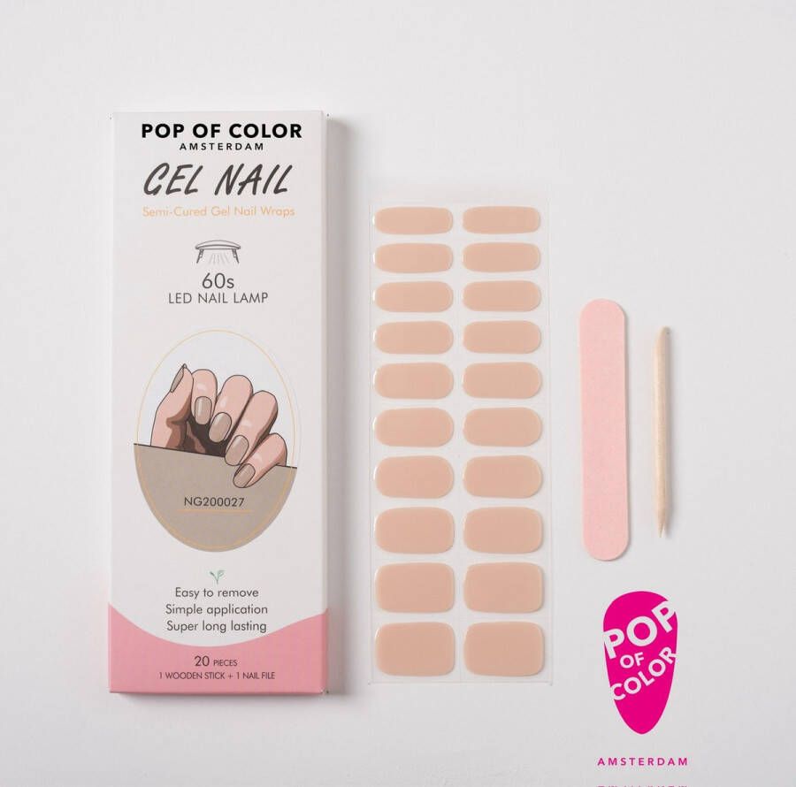 Pop of Color Amsterdam Blush Gel nail wraps Gel nail stickers Nagel wraps Nagel stickers