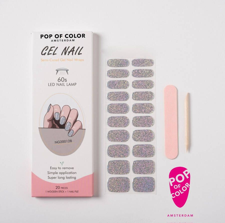 Pop of Color Amsterdam Disco Inferno Gel nail wraps Gel nail stickers Nagel wraps Nagel stickers